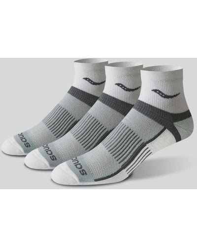 Saucony Inferno Quarter 3-pack Socks - White