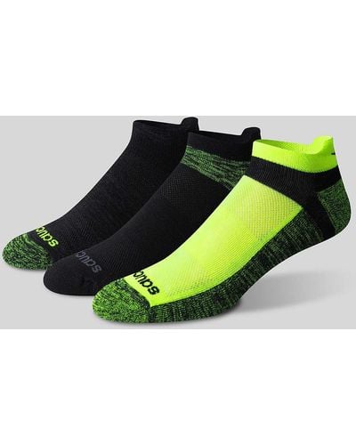 Saucony Inferno No Show Tab 3-pack Socks - Green
