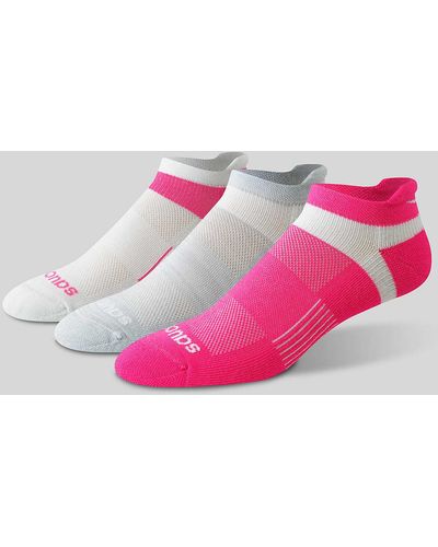 Saucony Inferno No Show Tab 3-pack Socks - Pink