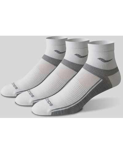Saucony Inferno Ultralight Quarter 3-pack Socks - Gray