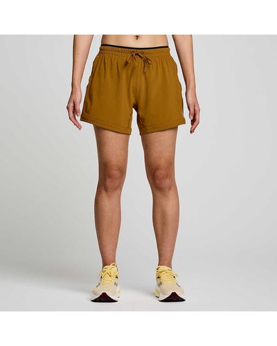 Saucony Outpace 5" Short - Brown