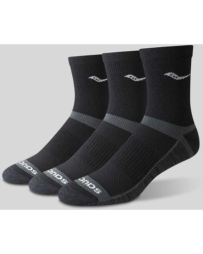 Saucony Inferno Cushion Mid 3-pack Sock - Black