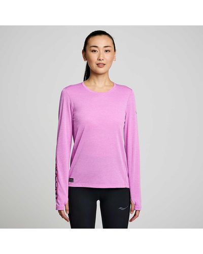 Saucony Stopwatch Graphic Long Sleeve - Pink