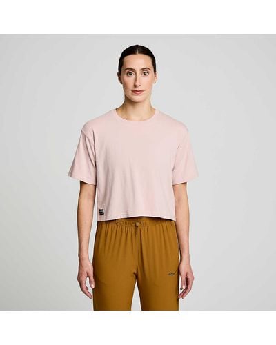 Saucony Recovery Boxy Tee - Pink