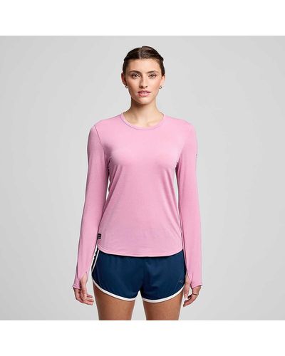 Saucony Stopwatch Long Sleeve - Pink