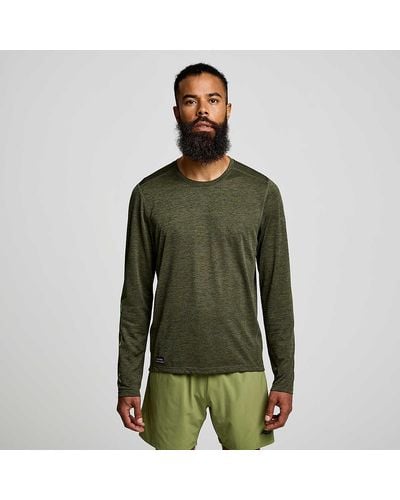 Saucony Stopwatch Graphic Long Sleeve - Green