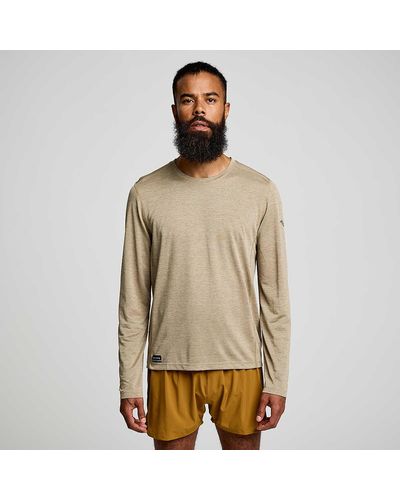 Saucony Stopwatch Long Sleeve - Natural