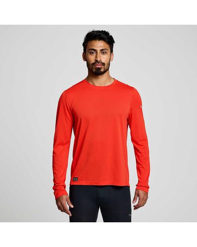 Saucony Stopwatch Long Sleeve - Red