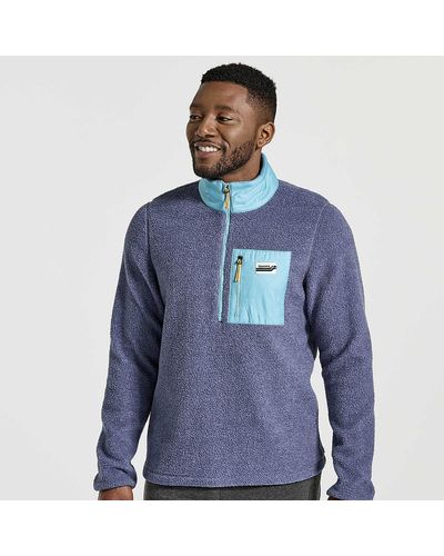 Saucony Rested Sherpa 1/4 Zip - Blue