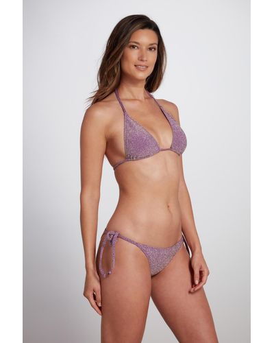 Lurex One Piece Swimsuit with Removable Pads in Lilac - Sauipe Swim