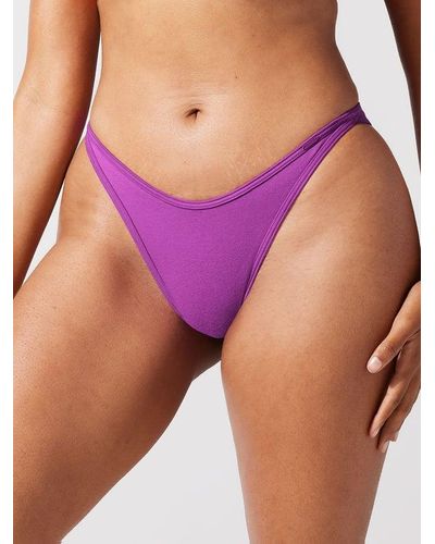 Savage X Cotton Essentials String Bikini Panty - Purple