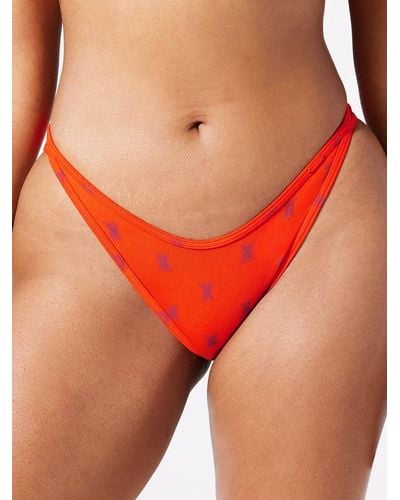 Savage X Cotton Essentials String Bikini Panty - Orange
