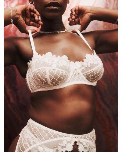 Baroque Butterfly Lace Half-Cup Bra