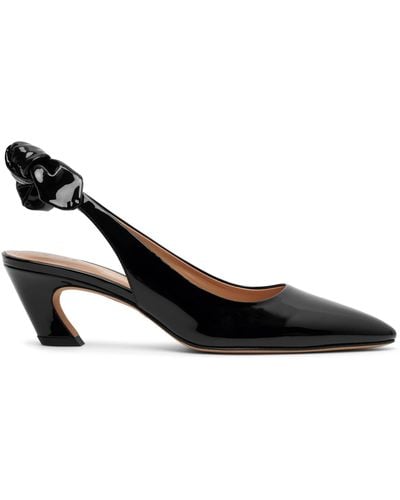 Chloé Oli Black Patent Slingback Court Shoes