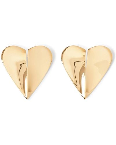 Alaïa Le Cour L Gold Earrings - Natural