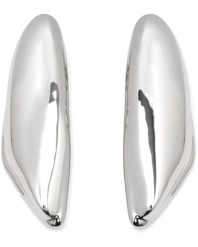 Alaïa Bombe Silver Earrings - White