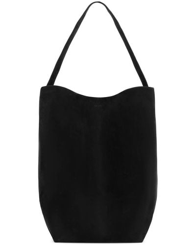 The Row Large N/s Black Nubuck Tote Bag