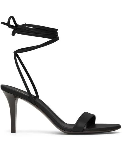 The Row Maud Black Leather Sandals