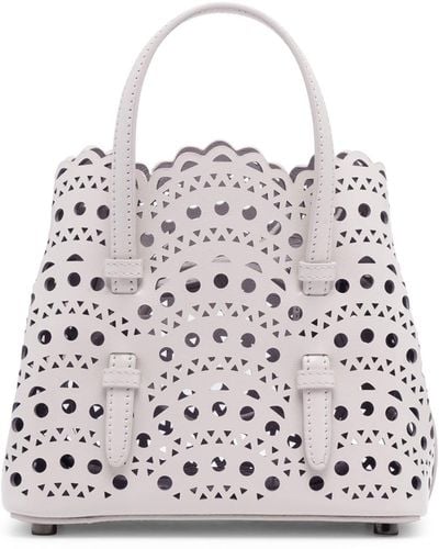 Alaïa Mina 16 Vague Grey Tote Bag - Multicolour