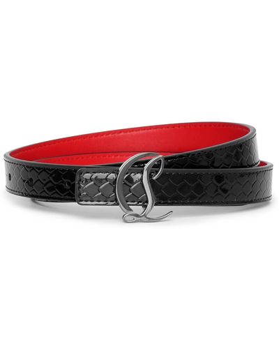 Christian Louboutin Belt 20 Black Bird - Red