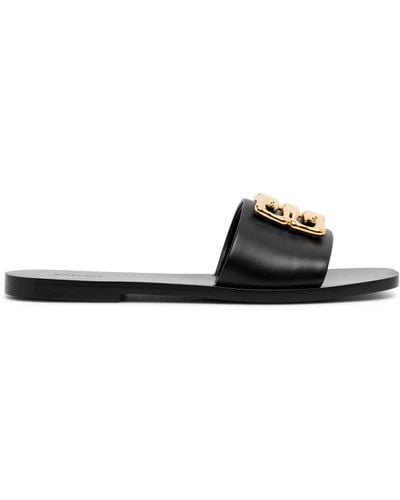 Givenchy 4g Black Flat Slides