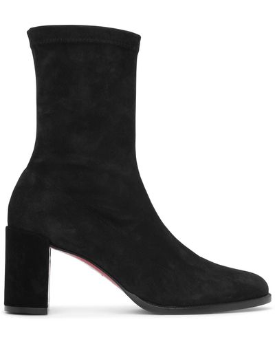 Christian Louboutin Stretchadoxa 70 Black Suede Ankle Boots