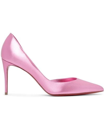 Christian Louboutin Iriza 85 Pink Metallic Court Shoes