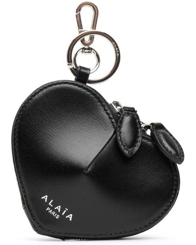 Alaïa Le Coeur Mini Black Leather Purse
