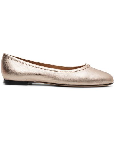 Chloé Marcie Rose Gold Leather Ballerinas - Brown