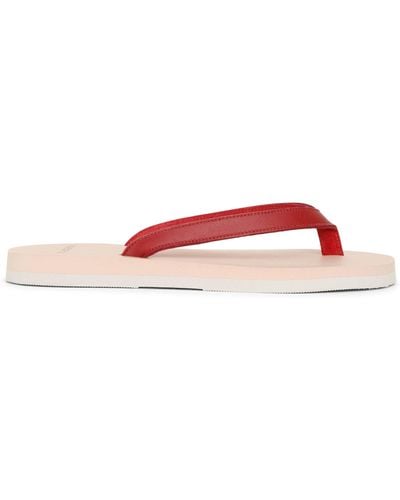 THE RESORT CO Lipstick Red Nappa Sandals