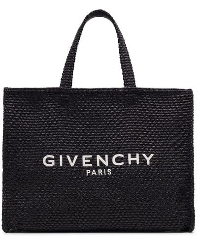 Givenchy G-tote Black Raffia Tote Bag