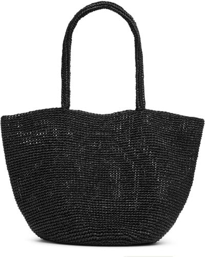 The Row Elif Black Raffia Bag