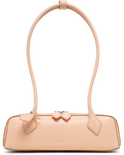 Alaïa Le Teckel Small Beige Leather Bag - Pink
