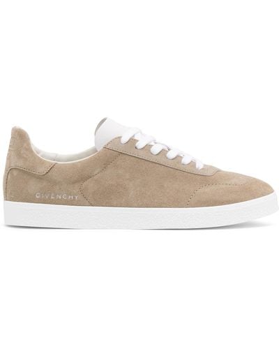 Givenchy Town Low-top Beige Suede Trainers - Natural
