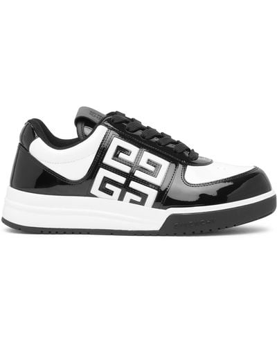 Givenchy G4 Low Top White Leather Trainers - Black