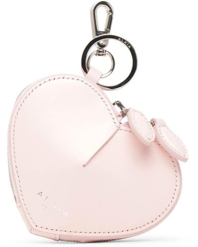 Alaïa Le Coeur Mini Pink Leather Purse