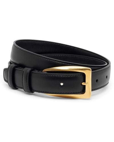 The Row Arco Black Gold Buckle Belt
