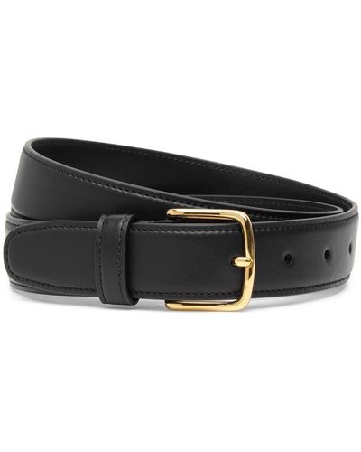 The Row Classic Black Gold Buckle Belt