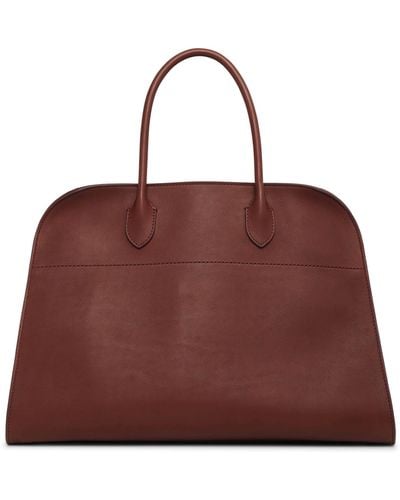 The Row Soft Margaux 15 Burgundy Bag - Red
