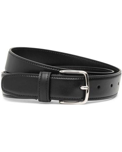 The Row Classic Black Silver Buckle Belt