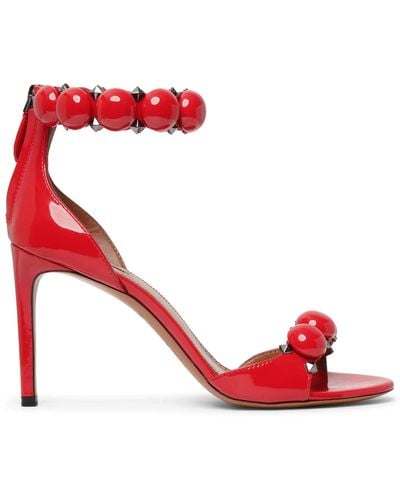 Alaïa La Bombe 90 Patent Red Sandals