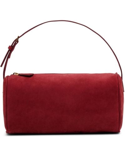 The Row 90's Burgundy Nubuck Bag - Red