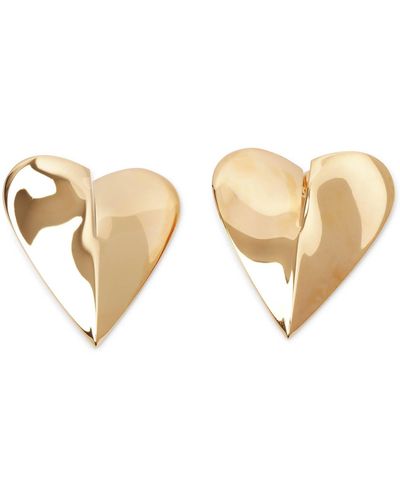 Alaïa Torn Heart Gold Earrings - Natural