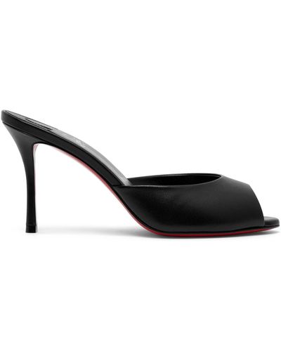 Christian Louboutin Me Dolly 85 Black Leather Mules