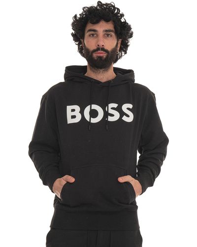 BOSS Felpa con cappuccio - Nero