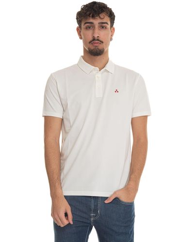 Peuterey Polo in jersey di cotone MEZZOLA01 - Bianco