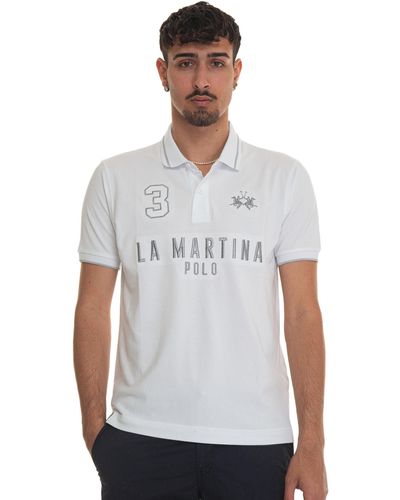 La Martina Polo in cotone piquet Yeshayahu - Bianco