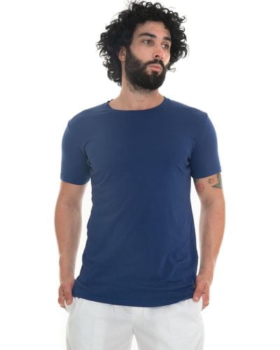 Gallo T-shirt girocollo mezza manica - Blu