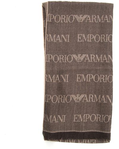 Emporio Armani Sciarpa double-face - Marrone