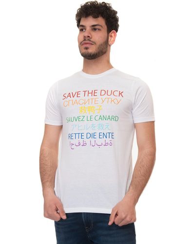 Save The Duck T-shirt girocollo mezza manica Benito - Bianco